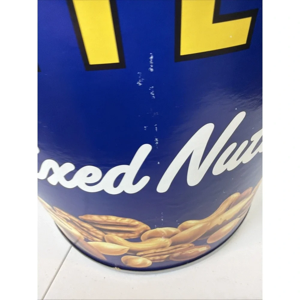 Planters Mr. Peanut Store Display Cocktail Peanuts Cardboard Can VTG 15